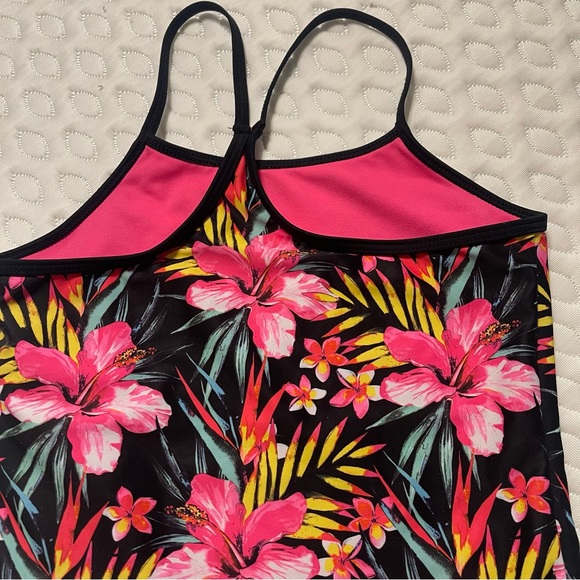 Hurley Girls' One-Piece Swimsuit black (hyper pink) - Picture 4 of 8